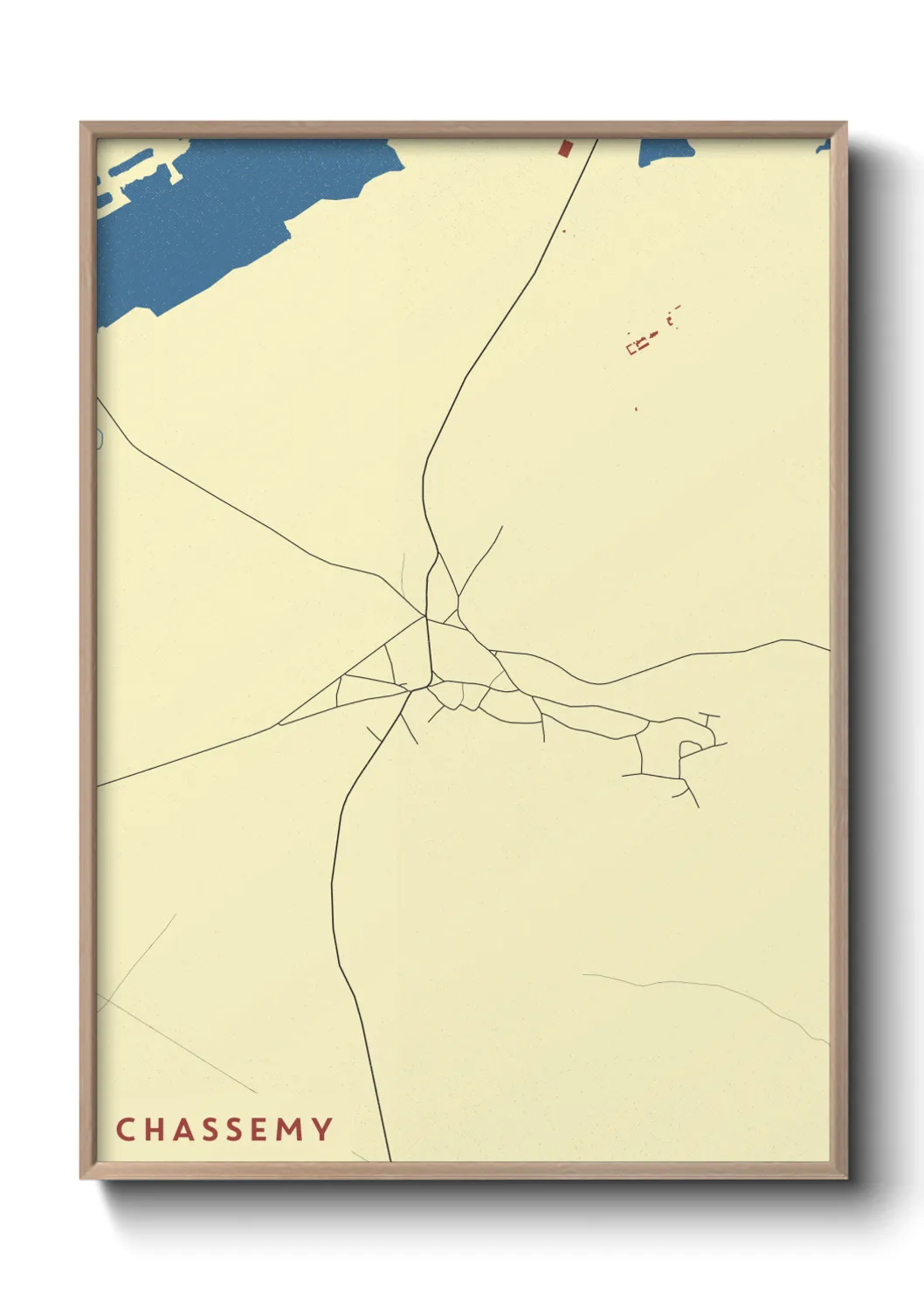 Une affiche de carte sur Chassemy