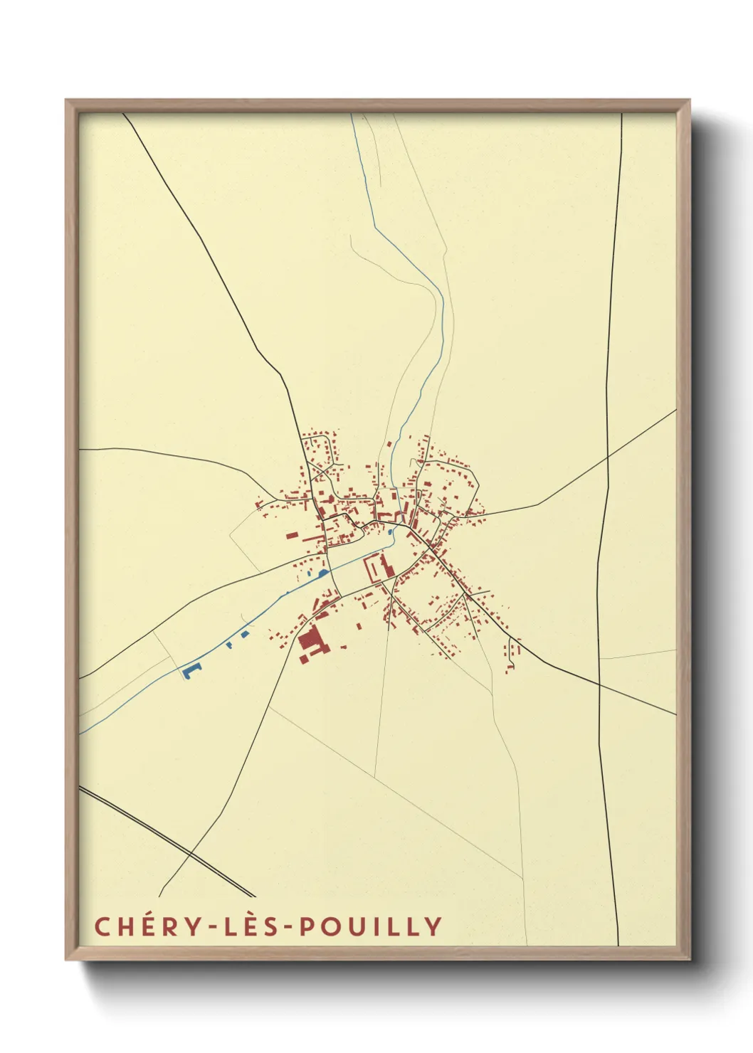 Une affiche de carte sur Chéry-lès-Pouilly