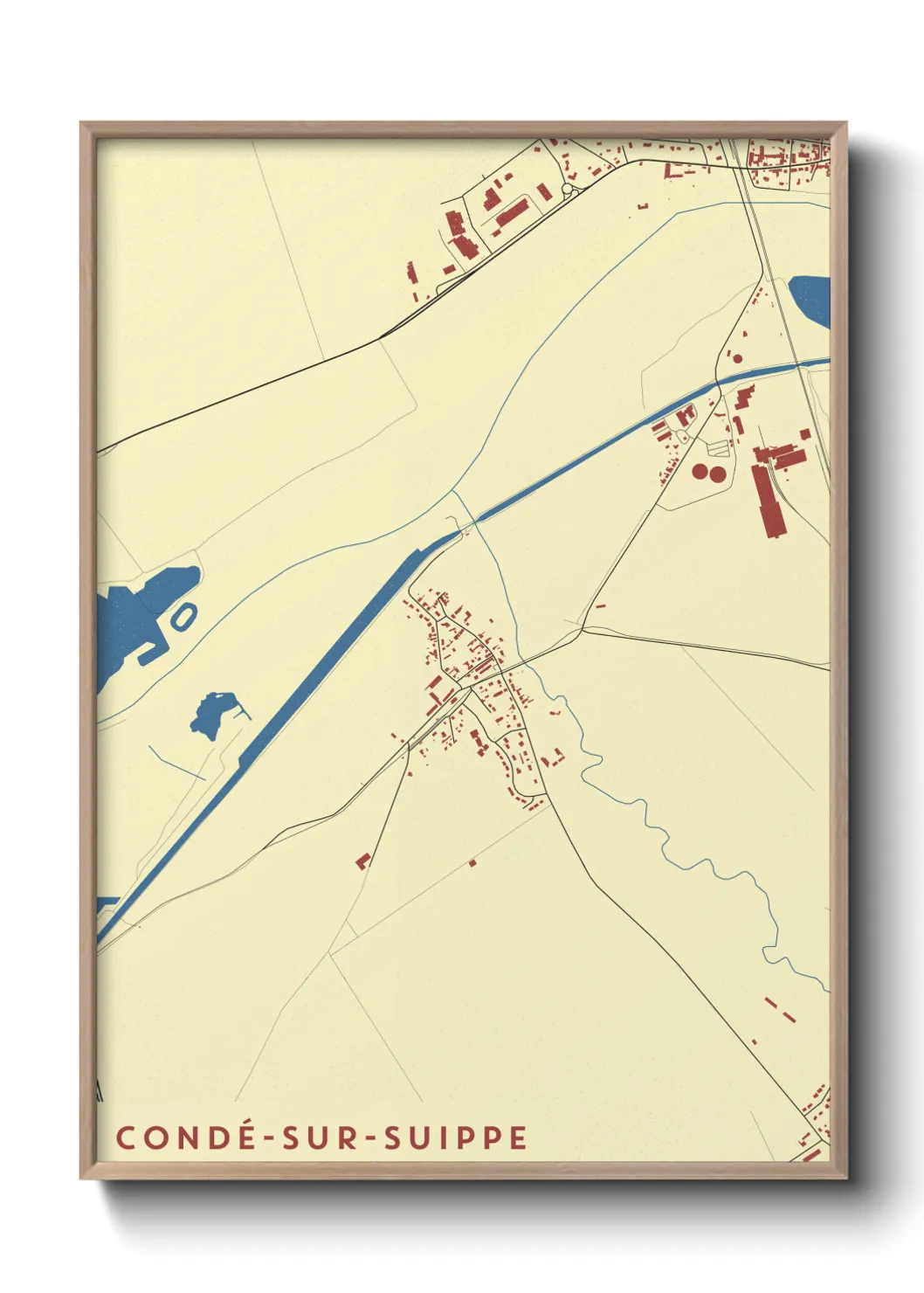 Un poster carteCondé-sur-Suippe