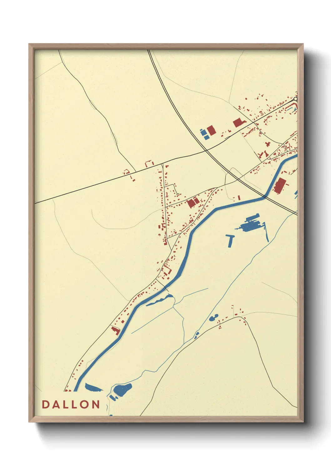 Une affiche de carte sur Dallon