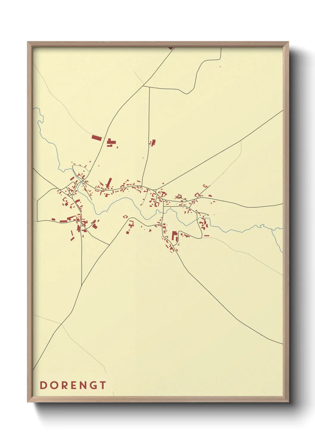 Une affiche de carte sur Dorengt