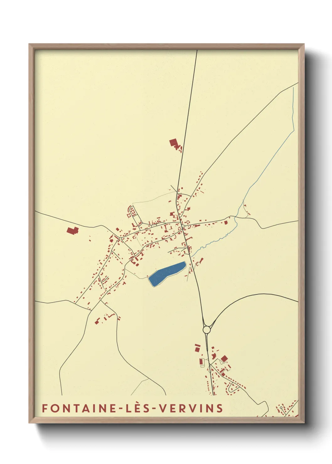 Une affiche de carte sur Fontaine-lès-Vervins