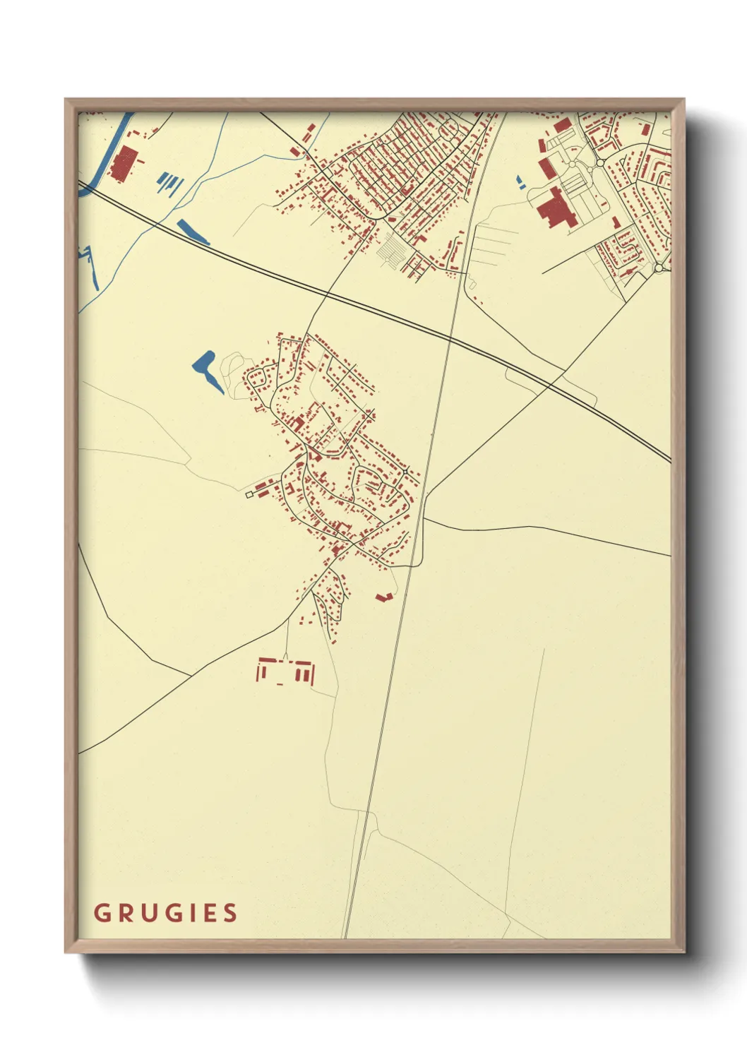 Une affiche de carte sur Grugies