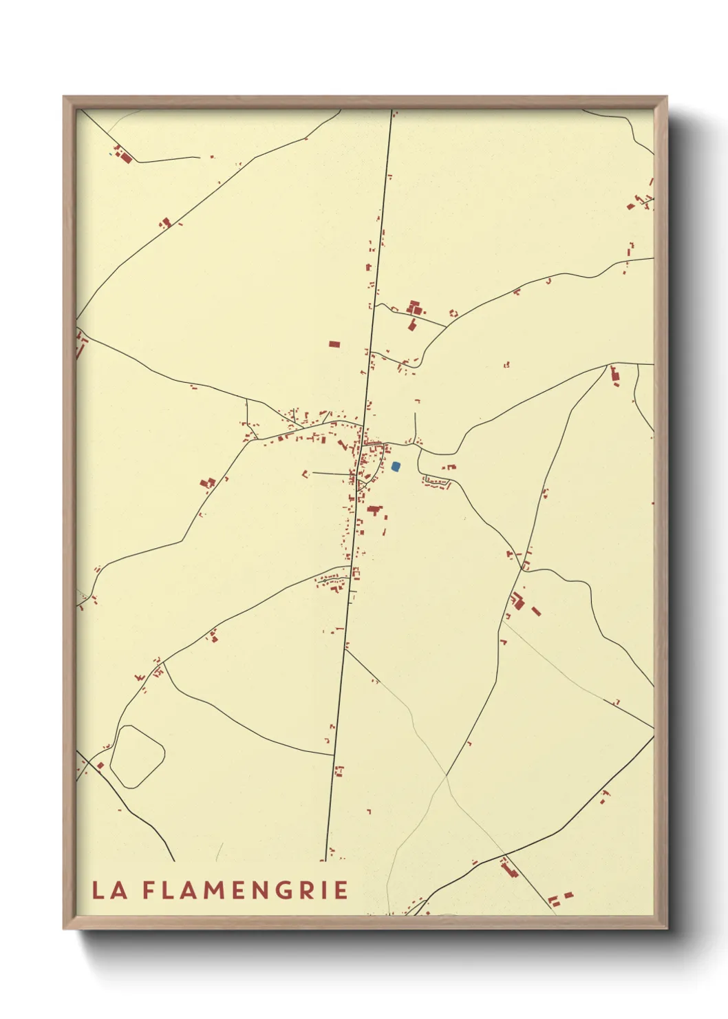 Une affiche de carte sur La Flamengrie