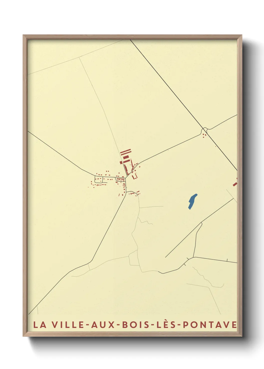 Une affiche de carte sur La Ville-aux-Bois-lès-Pontavert