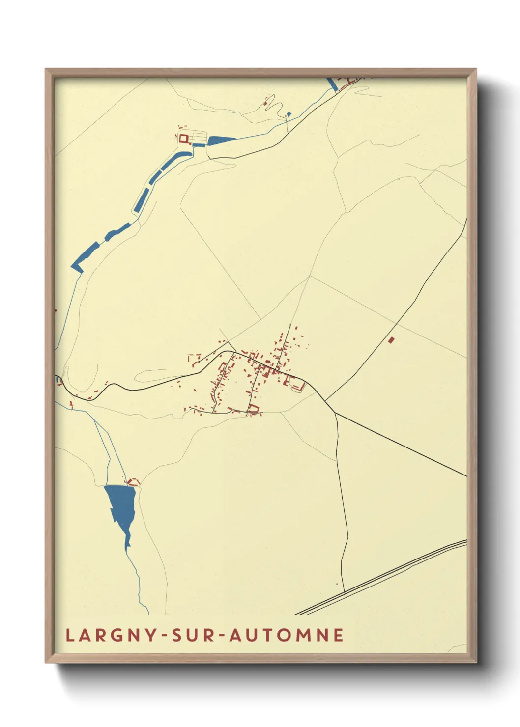 Une affiche de carte sur Largny-sur-Automne