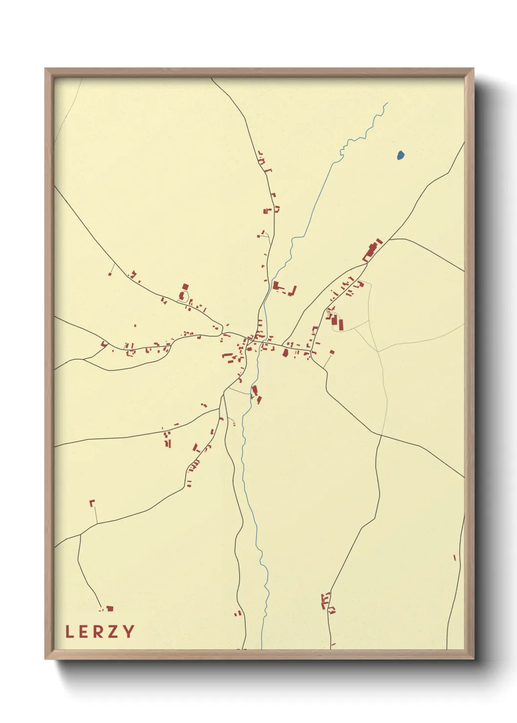 Une affiche de carte sur Lerzy