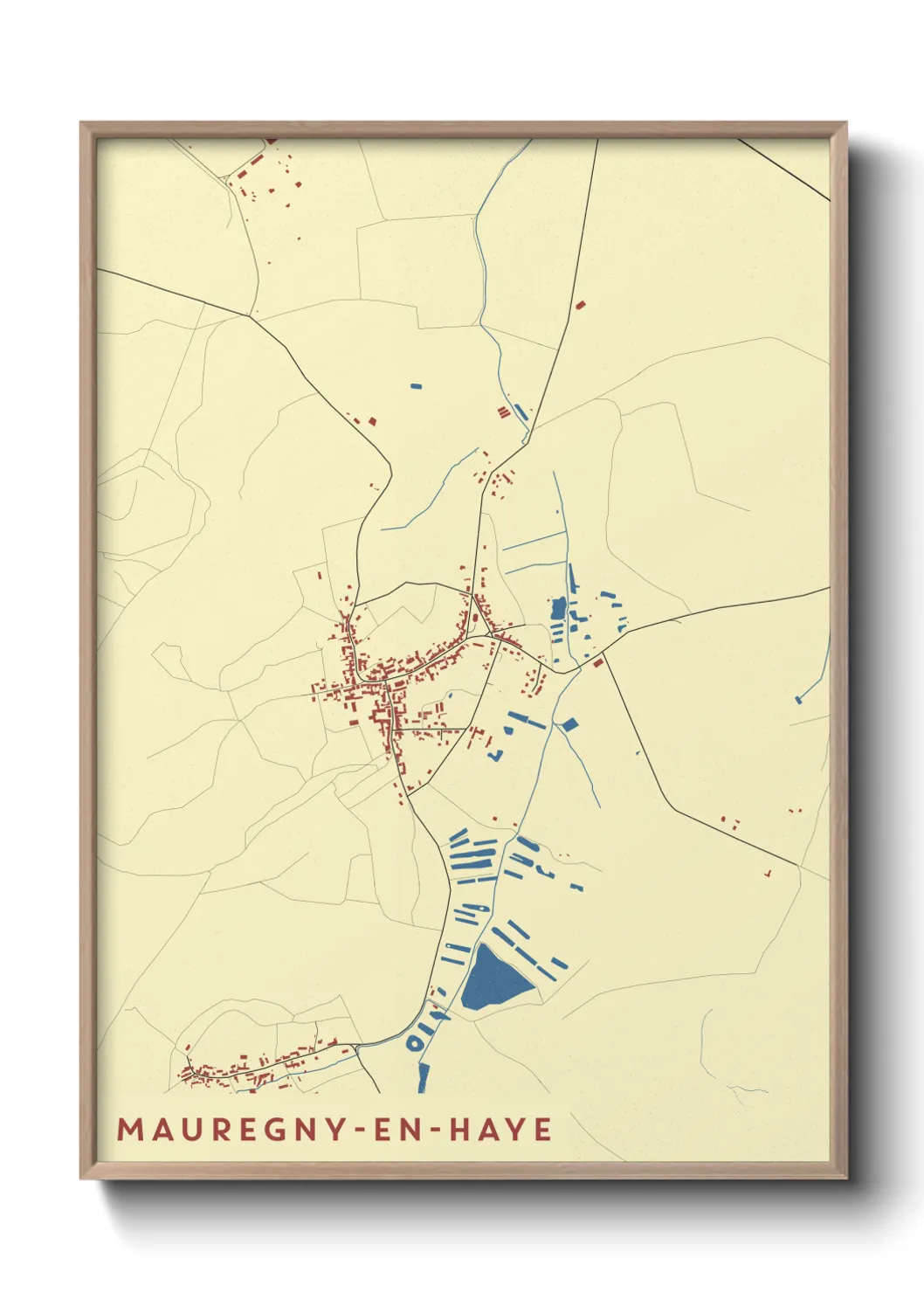 Une affiche de carte sur Mauregny-en-Haye