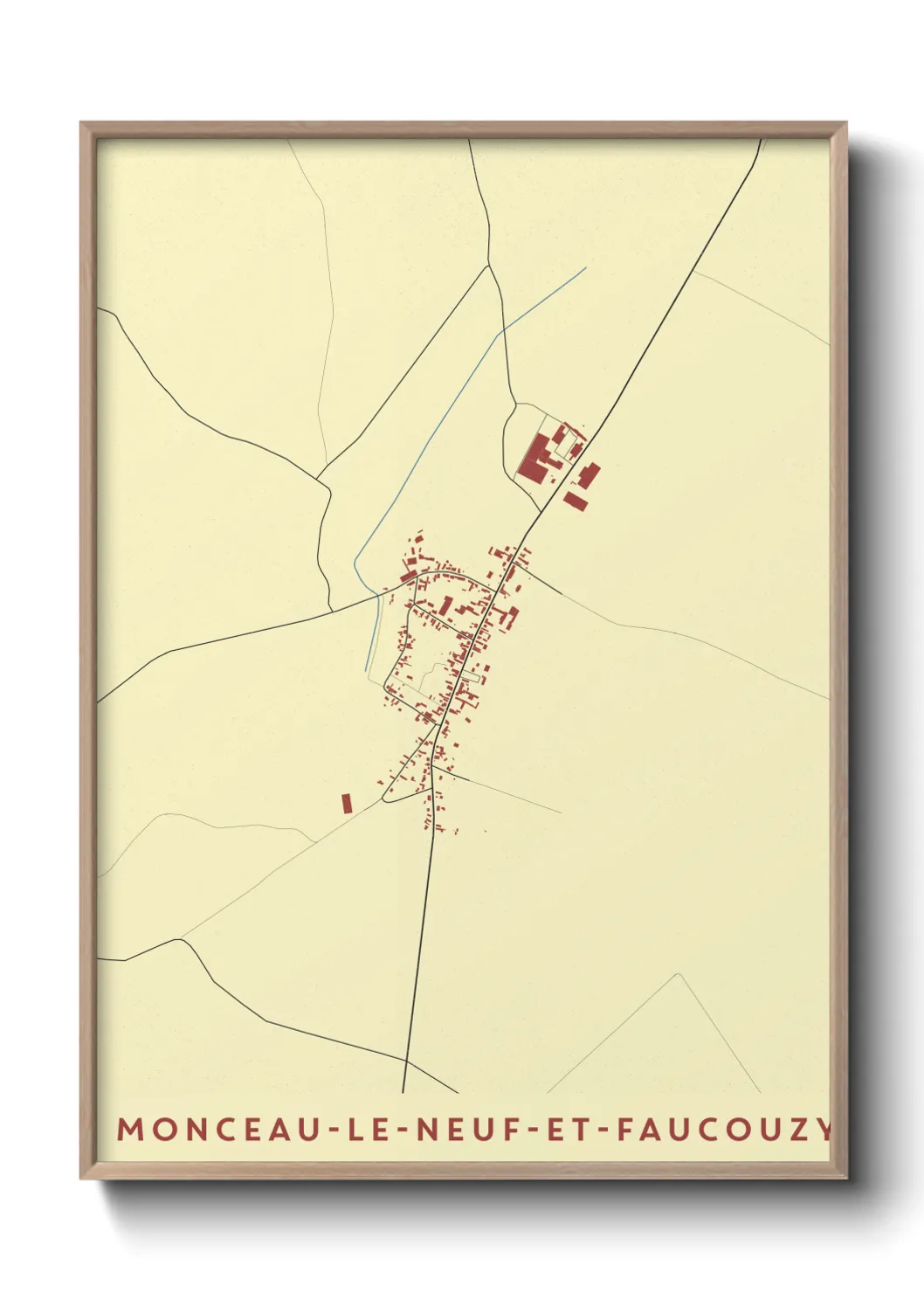 Un poster carteMonceau-le-Neuf-et-Faucouzy