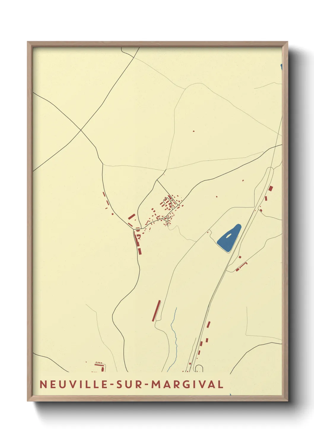 Un poster carteNeuville-sur-Margival