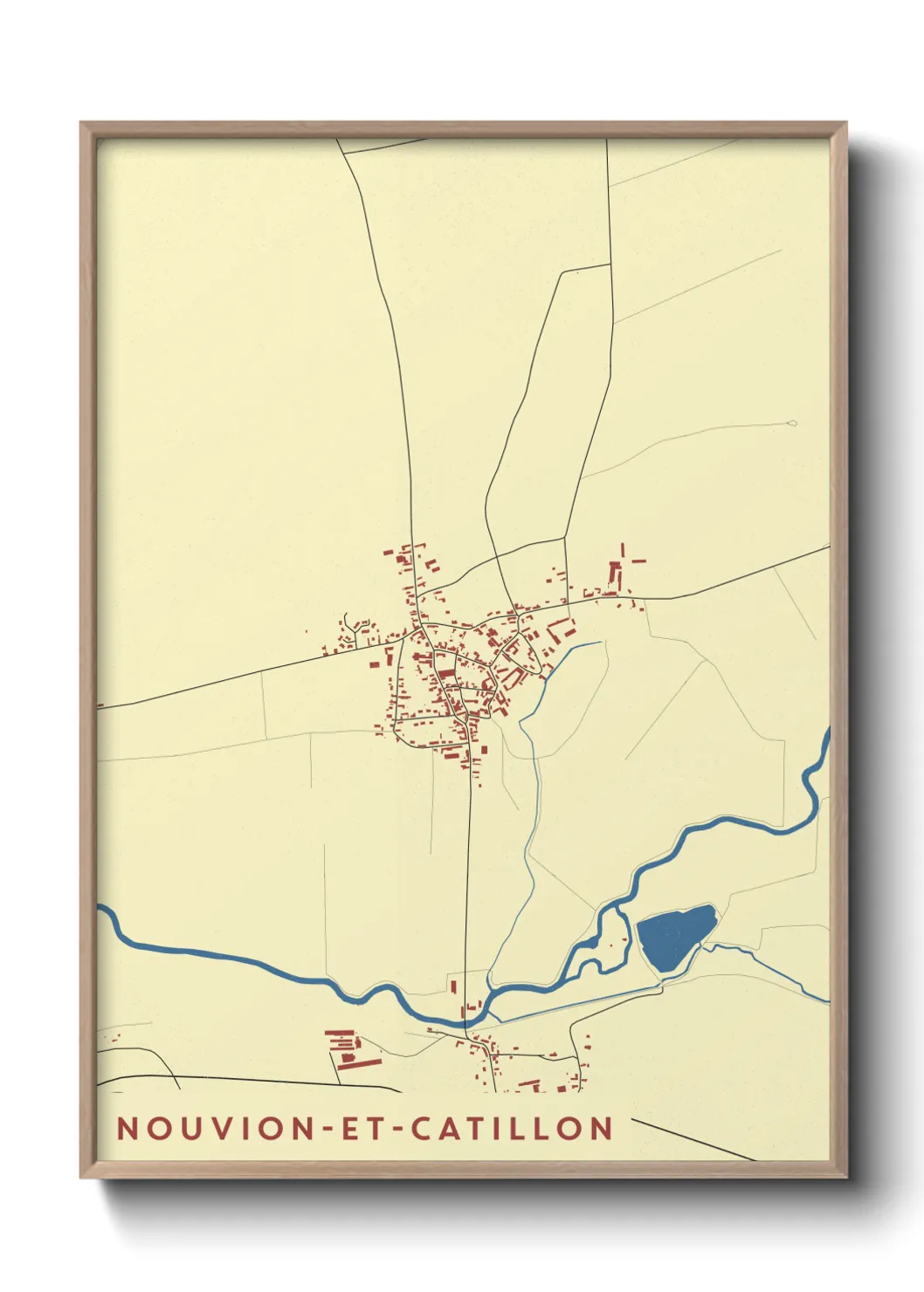 Un poster carteNouvion-et-Catillon