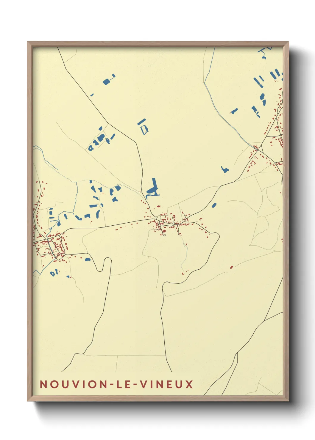 Un poster carteNouvion-le-Vineux