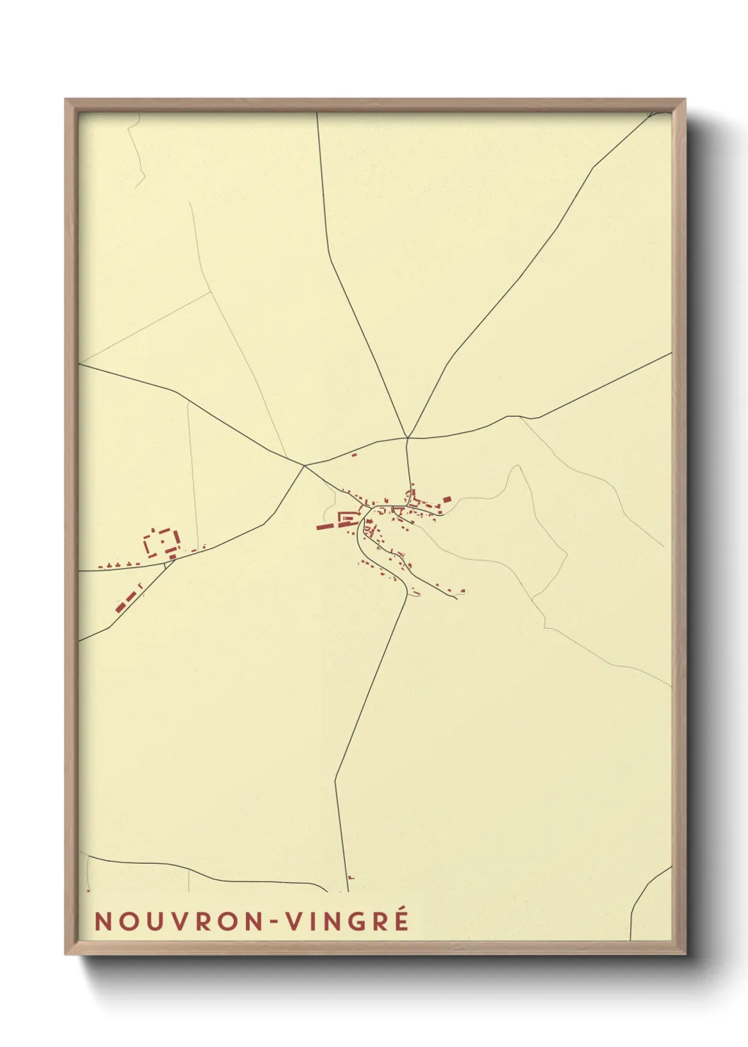 Une affiche de carte sur Nouvron-Vingré