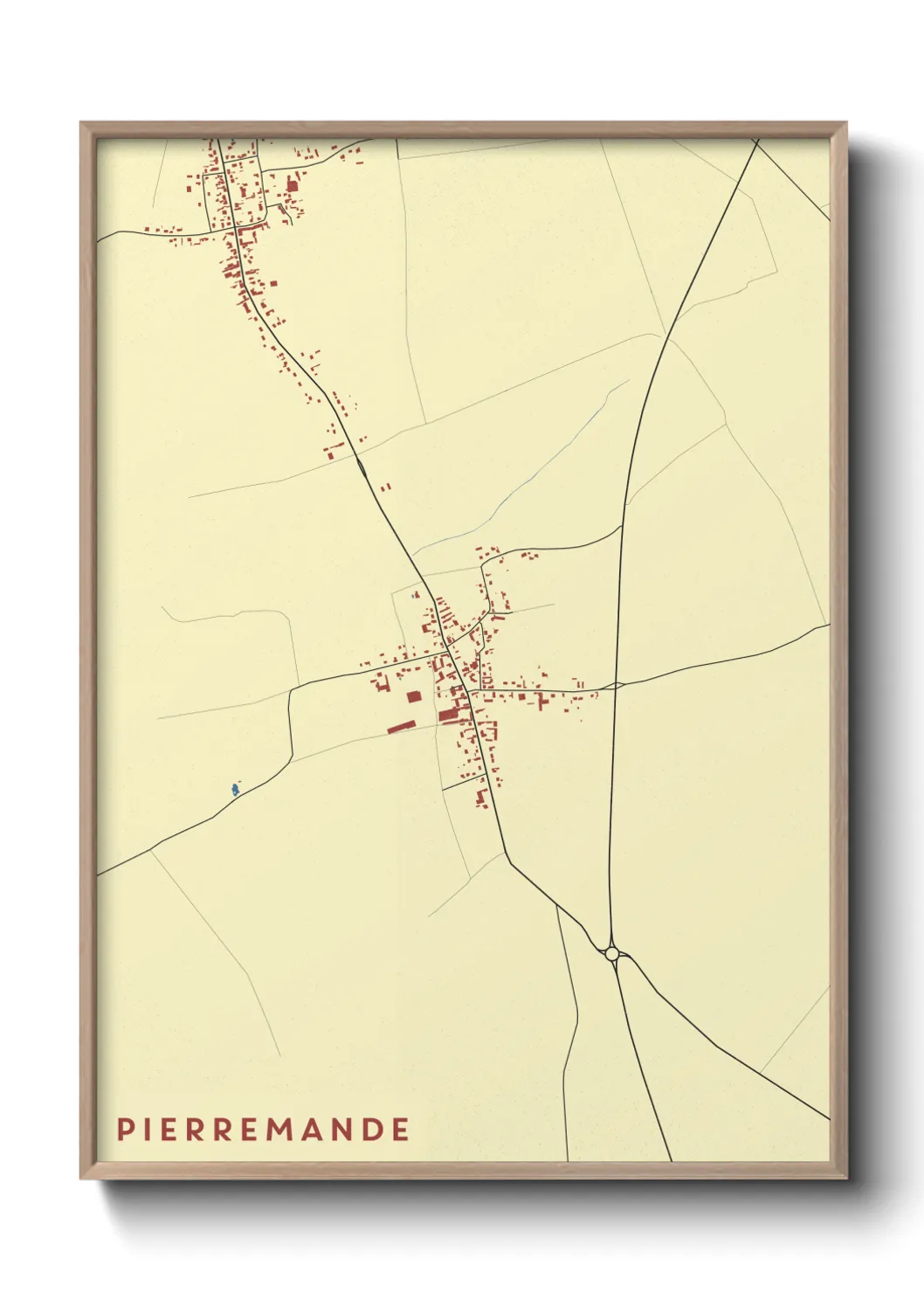 Une affiche de carte sur Pierremande