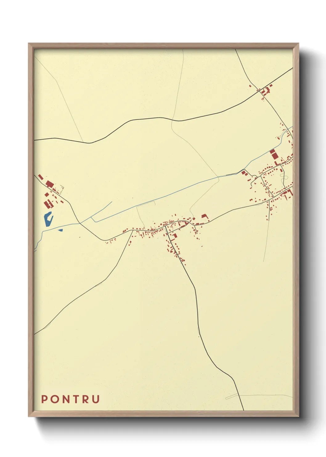 Une affiche de carte sur Pontru