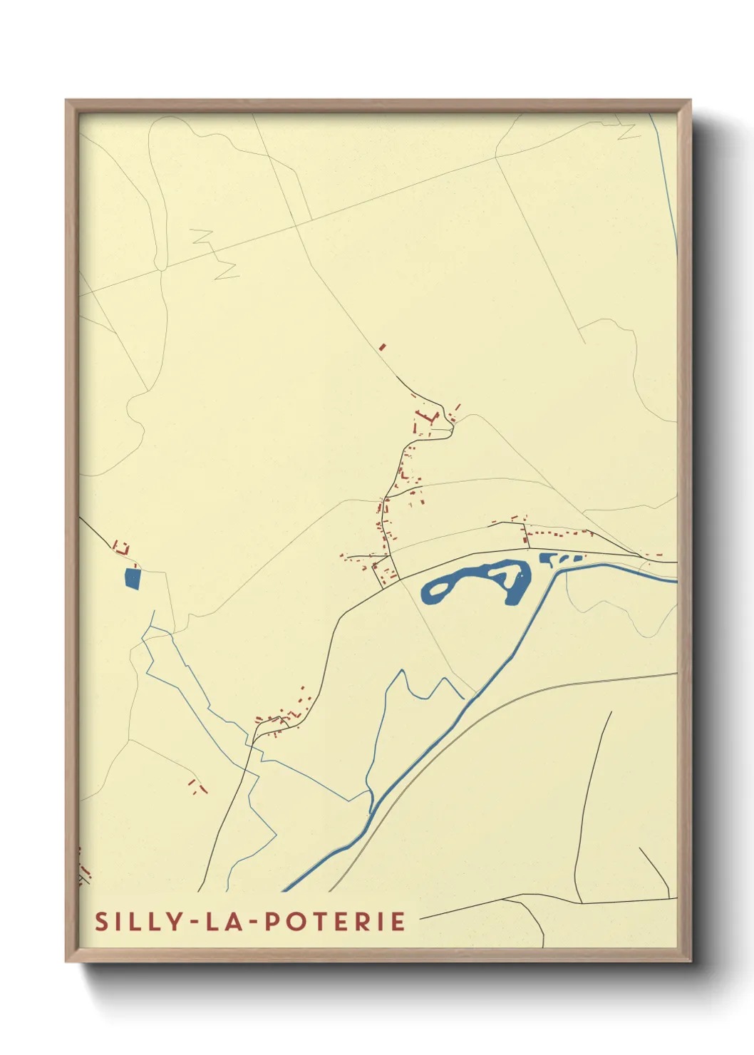 Une affiche de carte sur Silly-la-Poterie