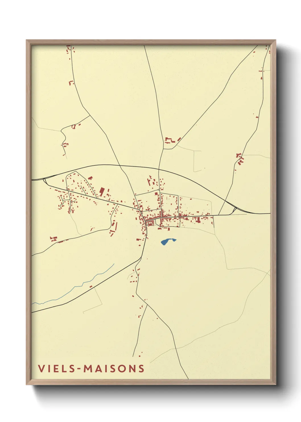 Une affiche de carte sur Viels-Maisons