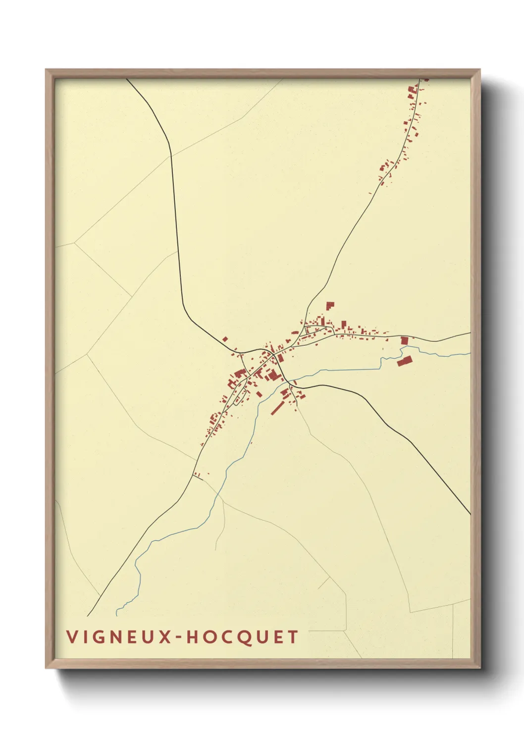 Un poster carteVigneux-Hocquet