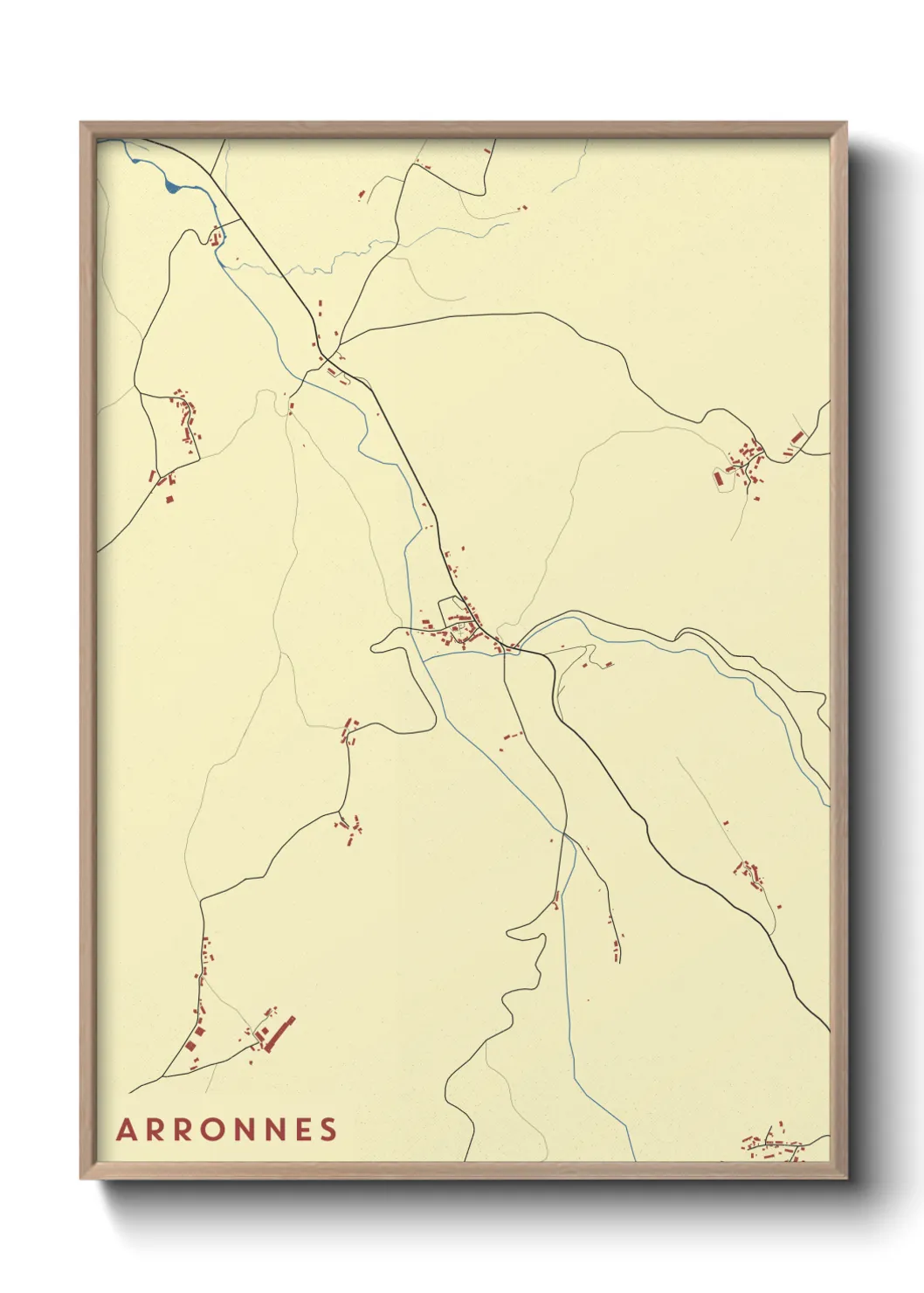 Une affiche de carte sur Arronnes