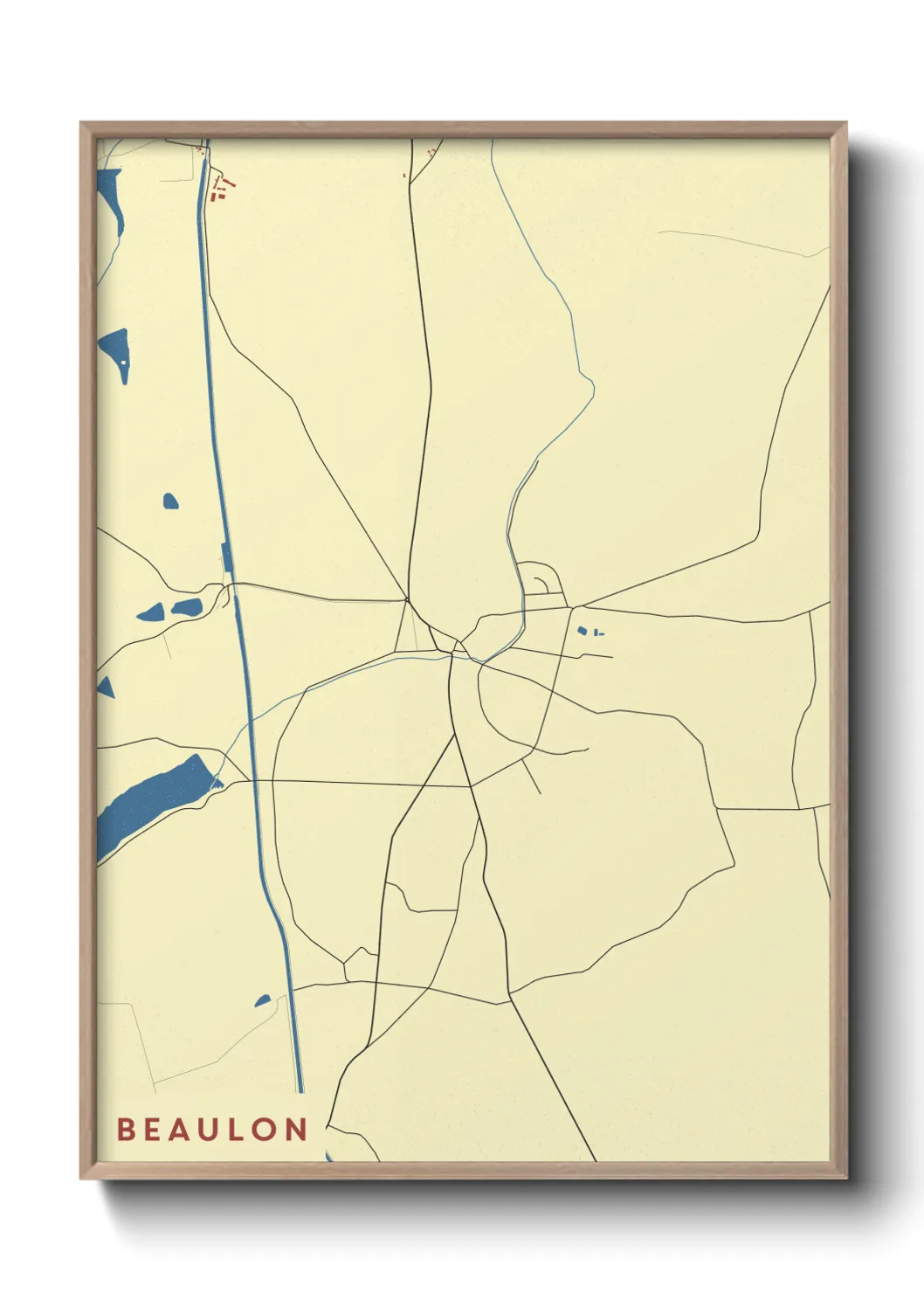 Une affiche de carte sur Beaulon