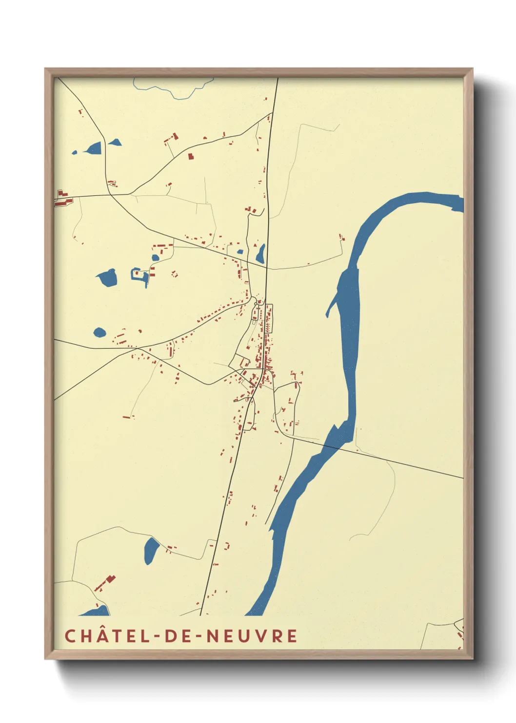 Un poster carteChâtel-de-Neuvre