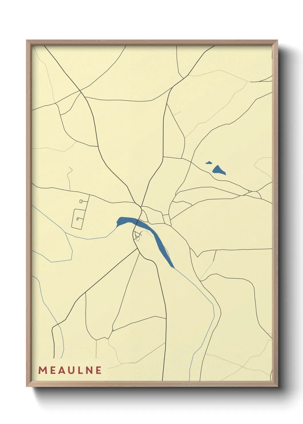 Une affiche de carte sur Meaulne