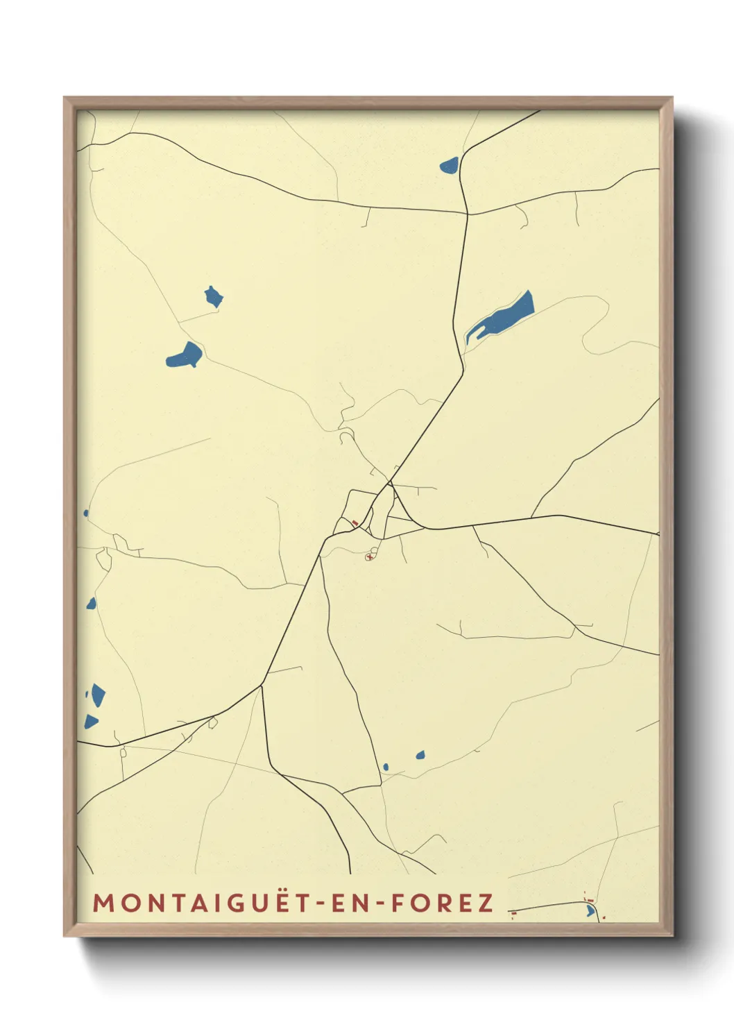 Un poster carteMontaiguët-en-Forez
