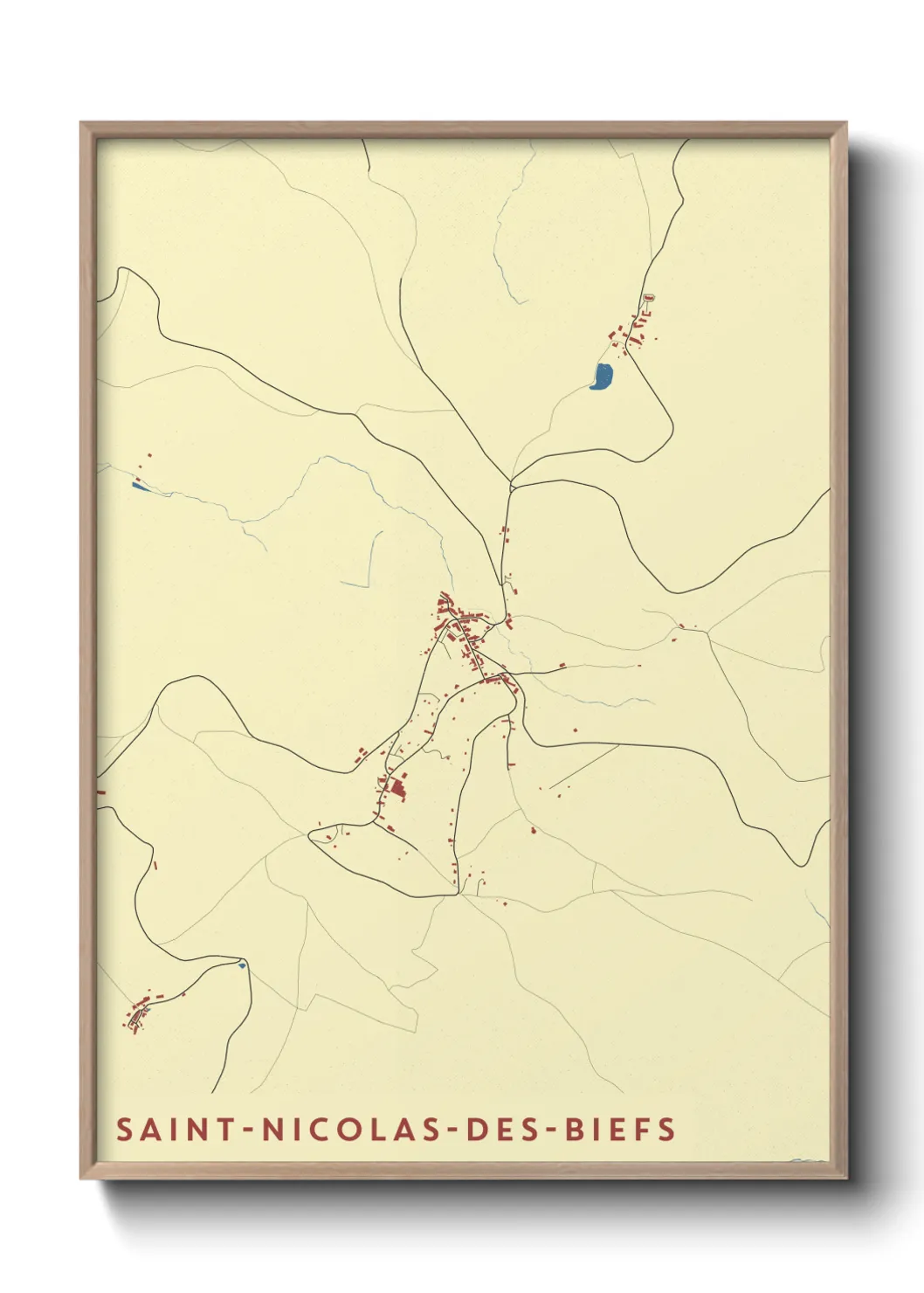 Un poster carteSaint-Nicolas-des-Biefs