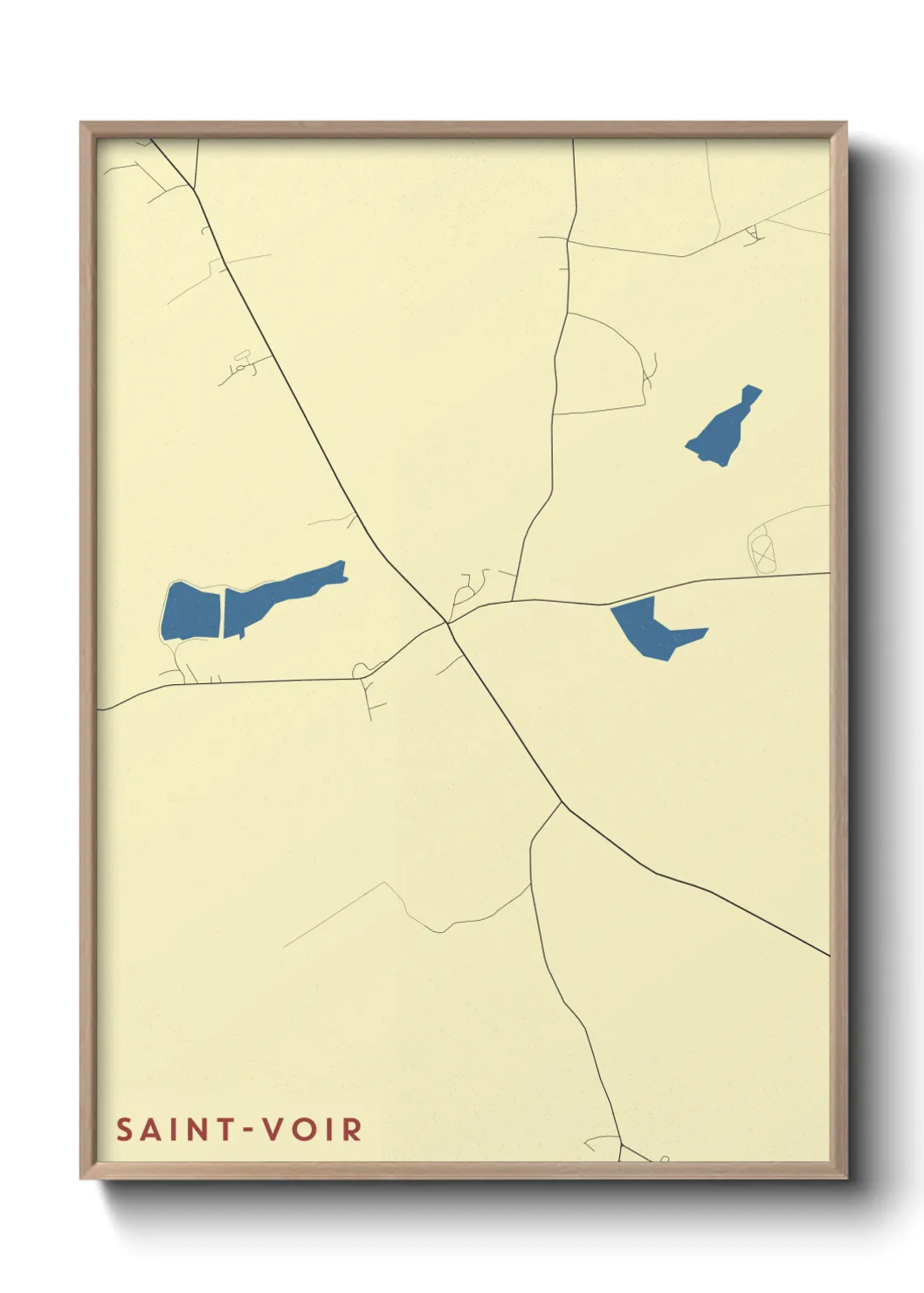 Une affiche de carte sur Saint-Voir