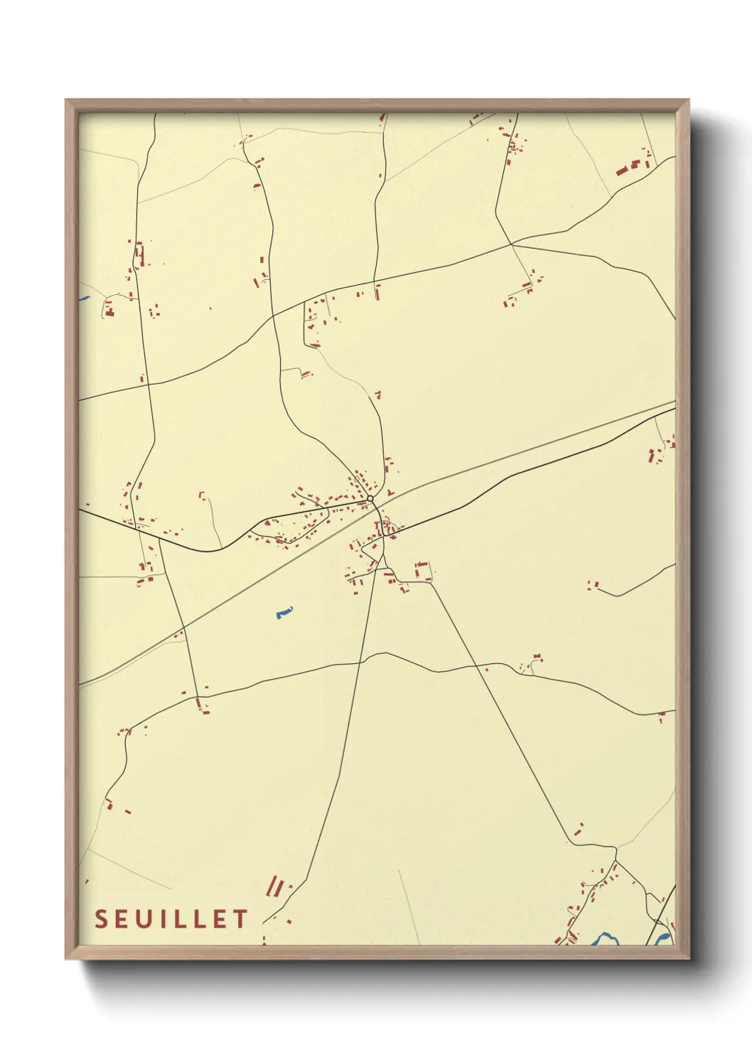 Une affiche de carte sur Seuillet