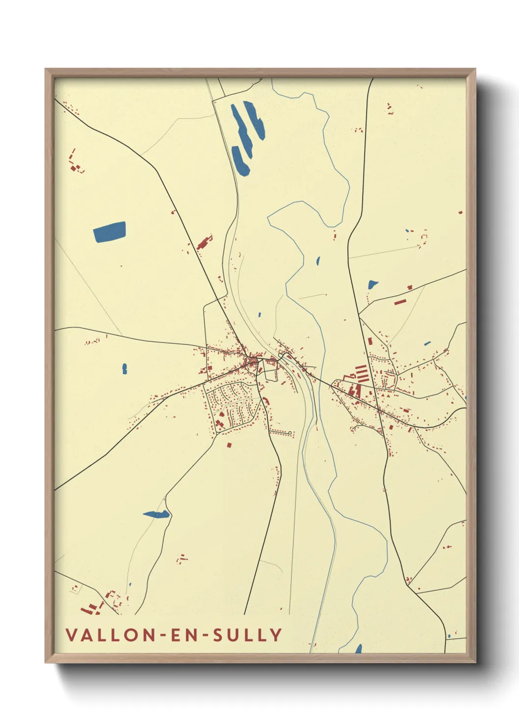 Une affiche de carte sur Vallon-en-Sully