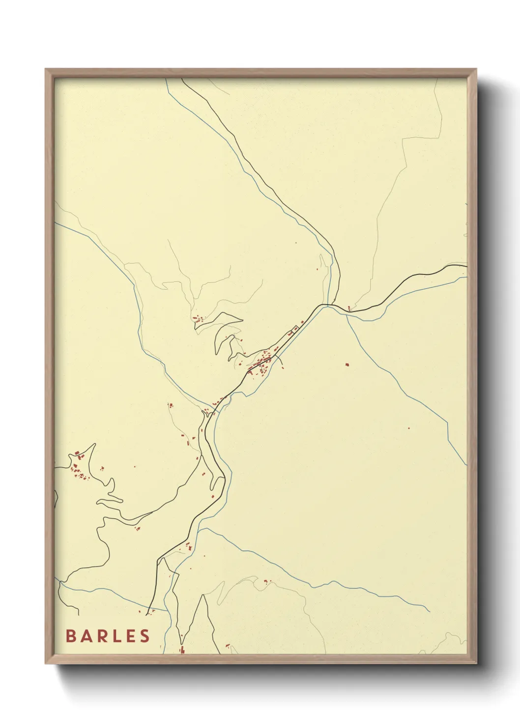 Une affiche de carte sur Barles