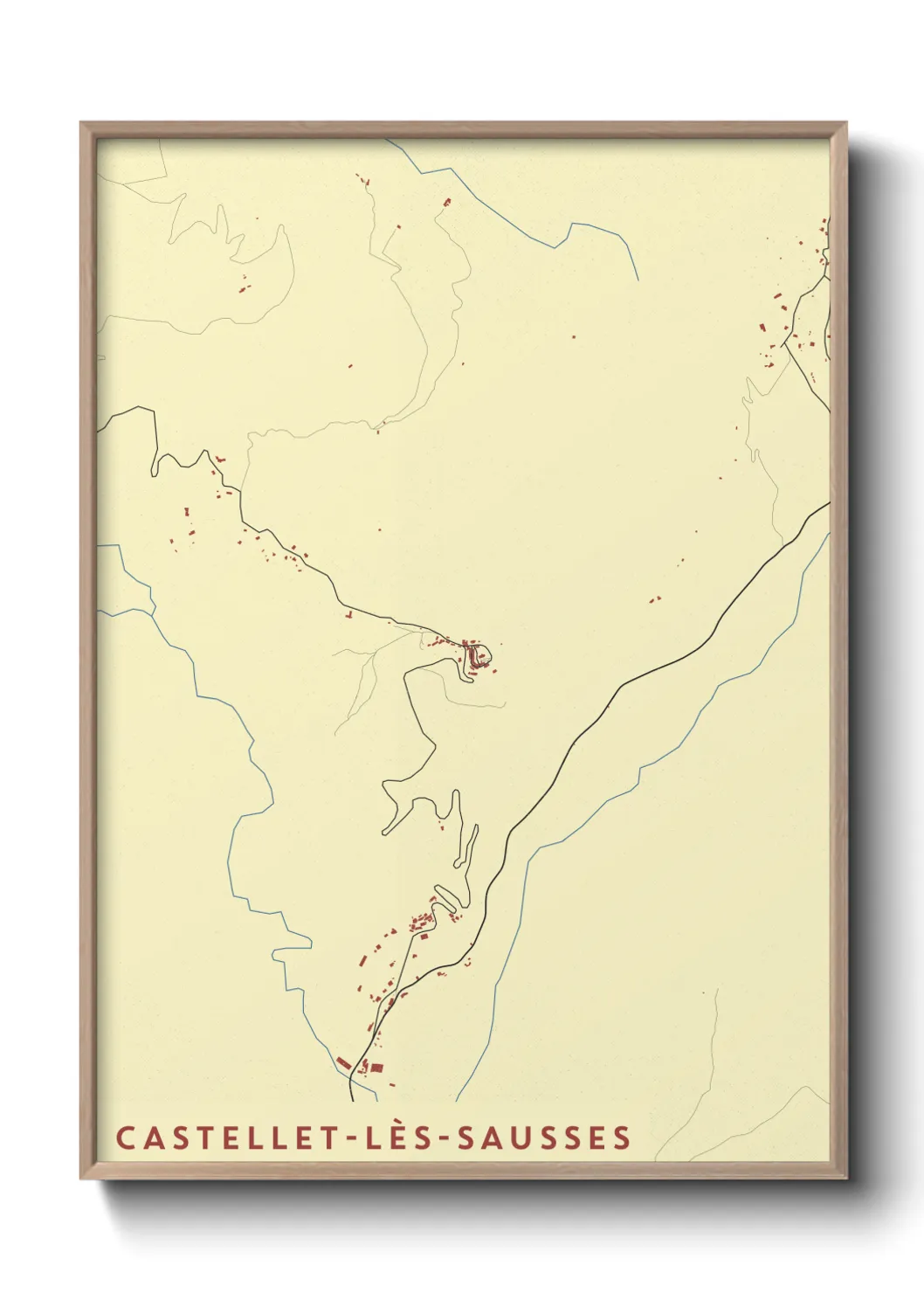Un poster carteCastellet-lès-Sausses