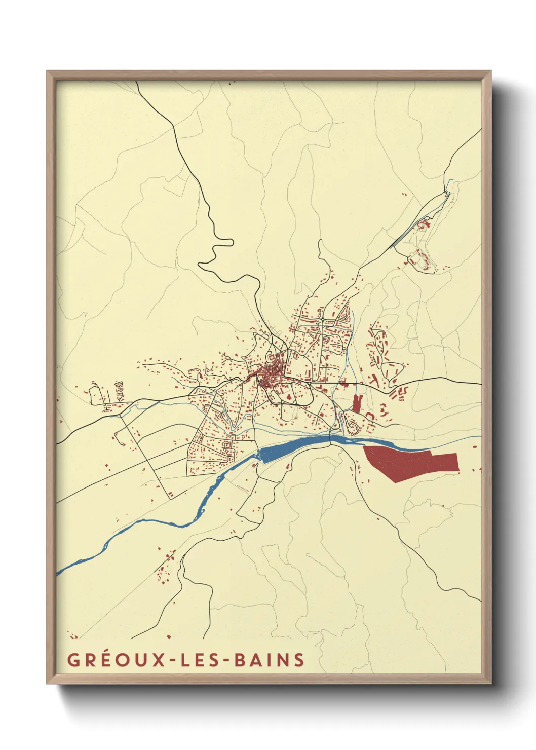 Un poster carteGréoux-les-Bains