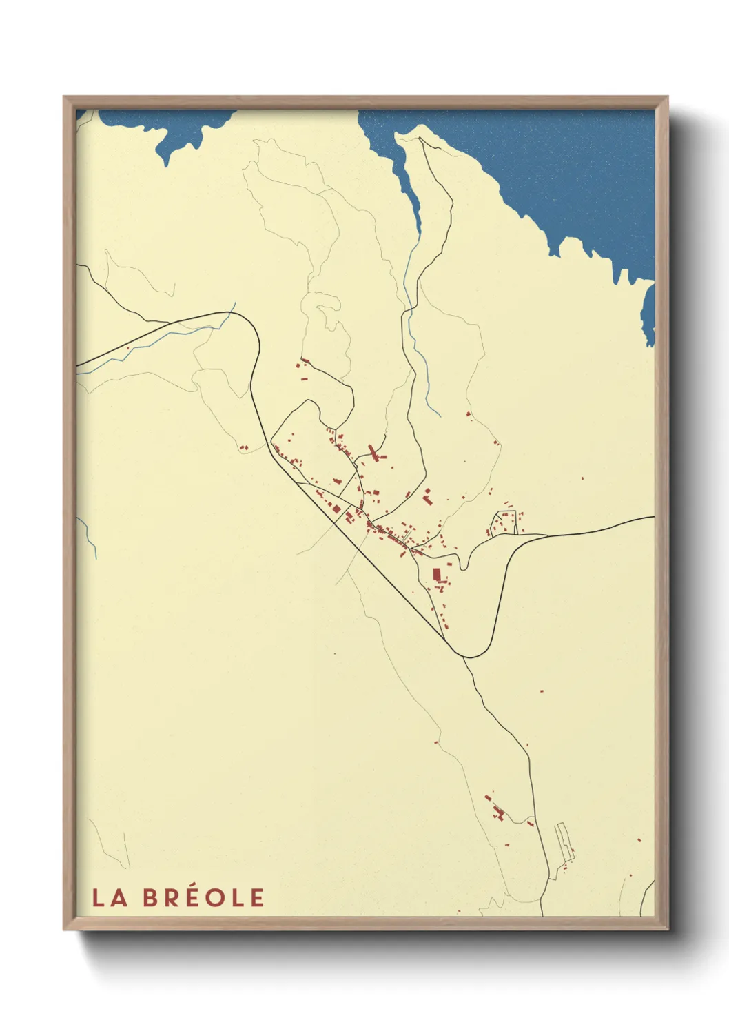 Une affiche de carte sur La Bréole
