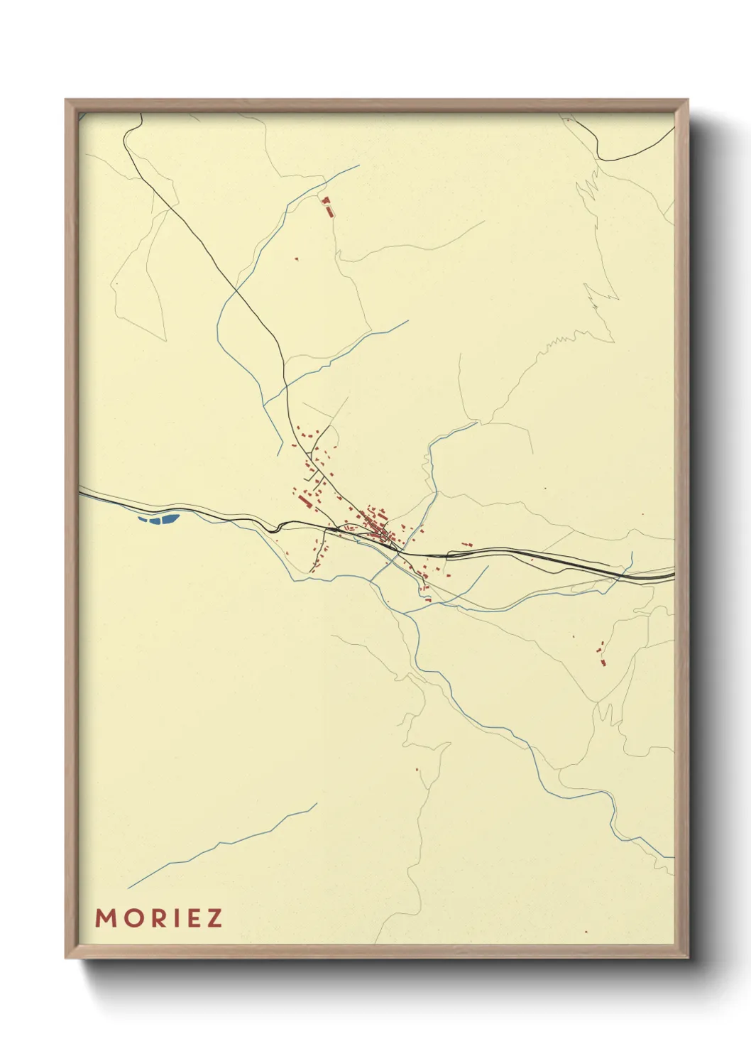 Une affiche de carte sur Moriez