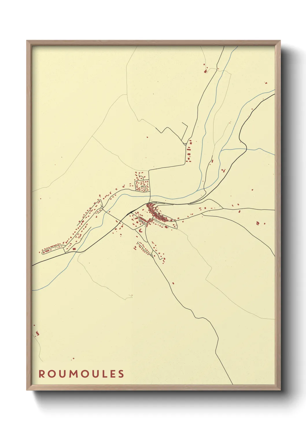 Une affiche de carte sur Roumoules