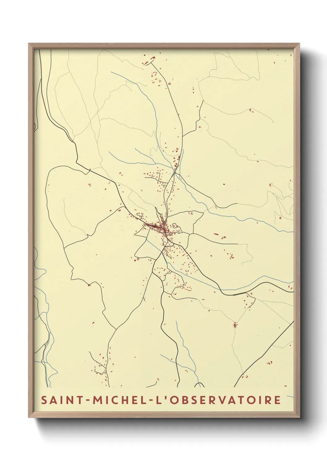 Une affiche de carte sur Saint-Michel-l'Observatoire