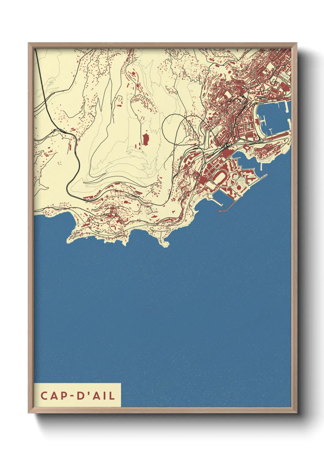 Un poster carteCap-d'Ail