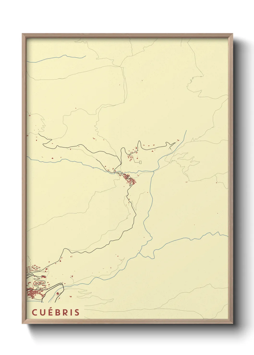 Une affiche de carte sur Cuébris