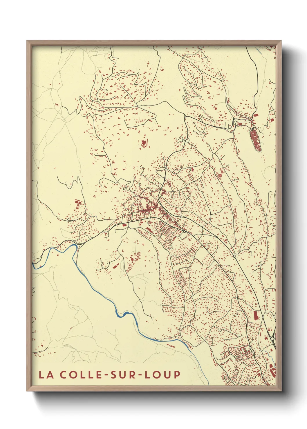 Une affiche de carte sur La Colle-sur-Loup