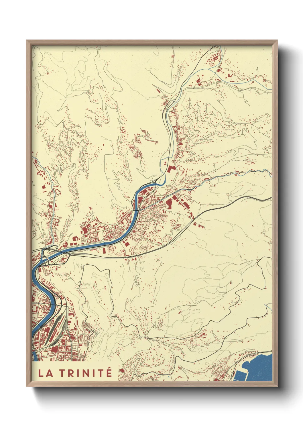 Une affiche de carte sur La Trinité