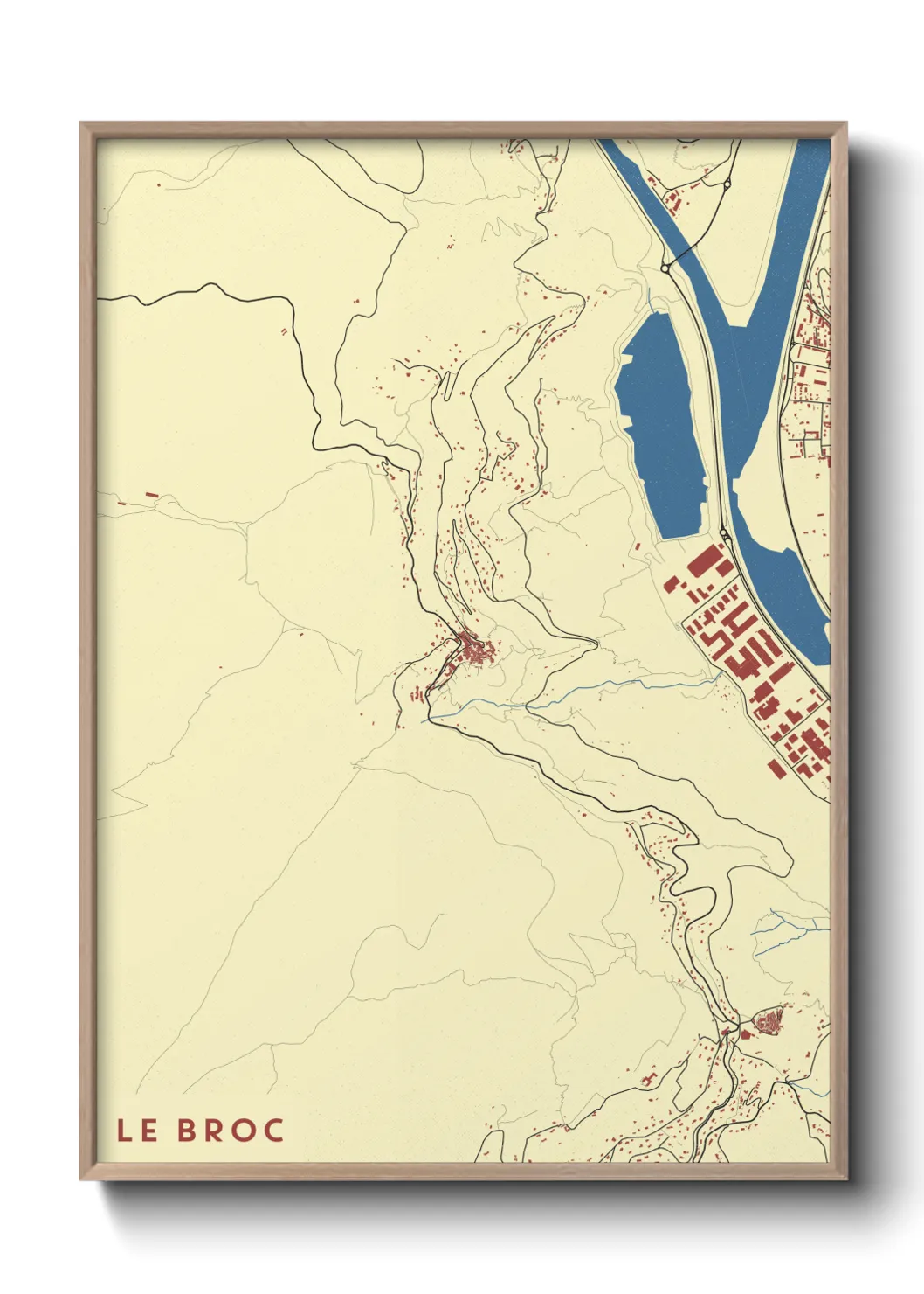 Une affiche de carte sur Le Broc