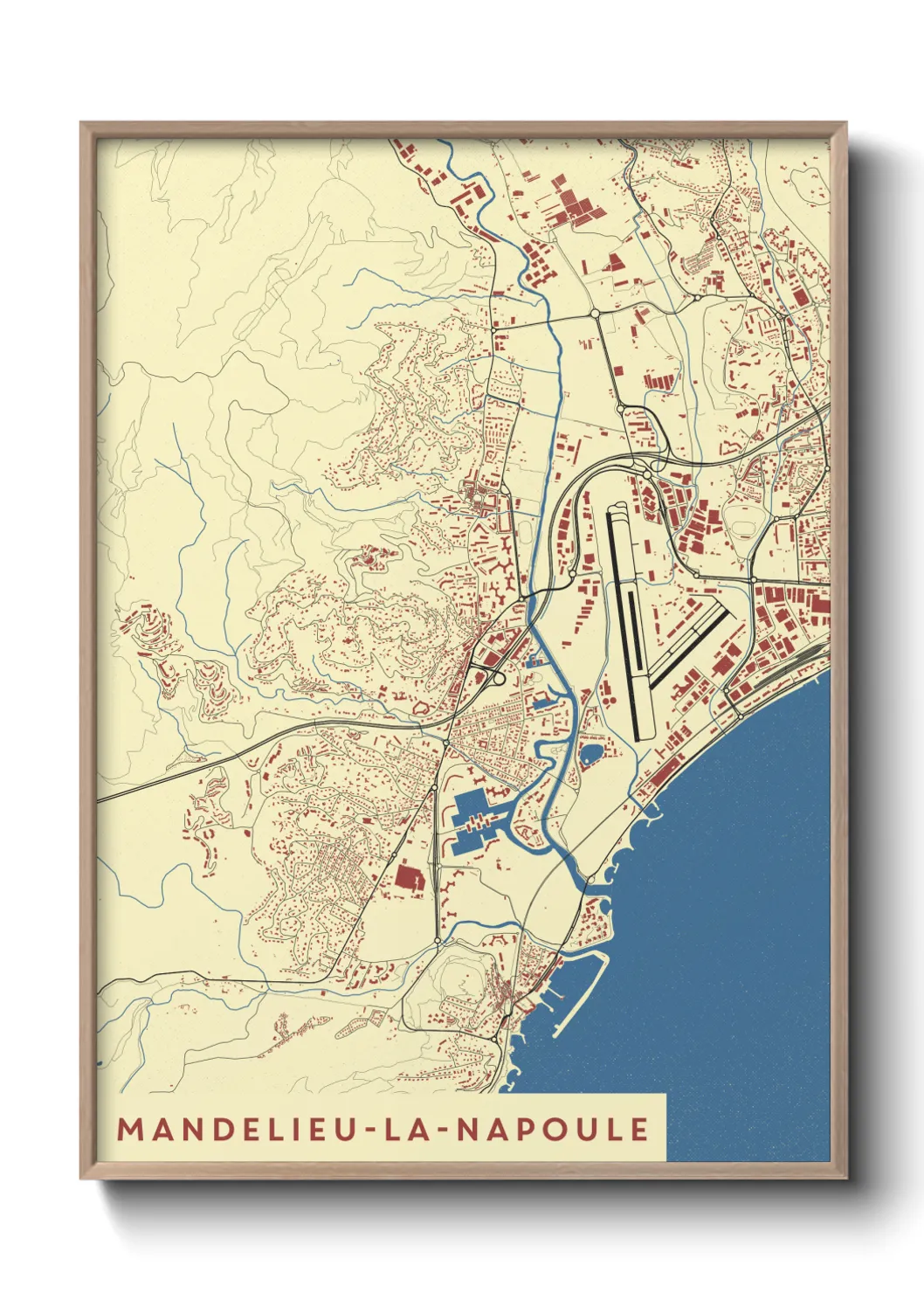 Un poster carteMandelieu-la-Napoule