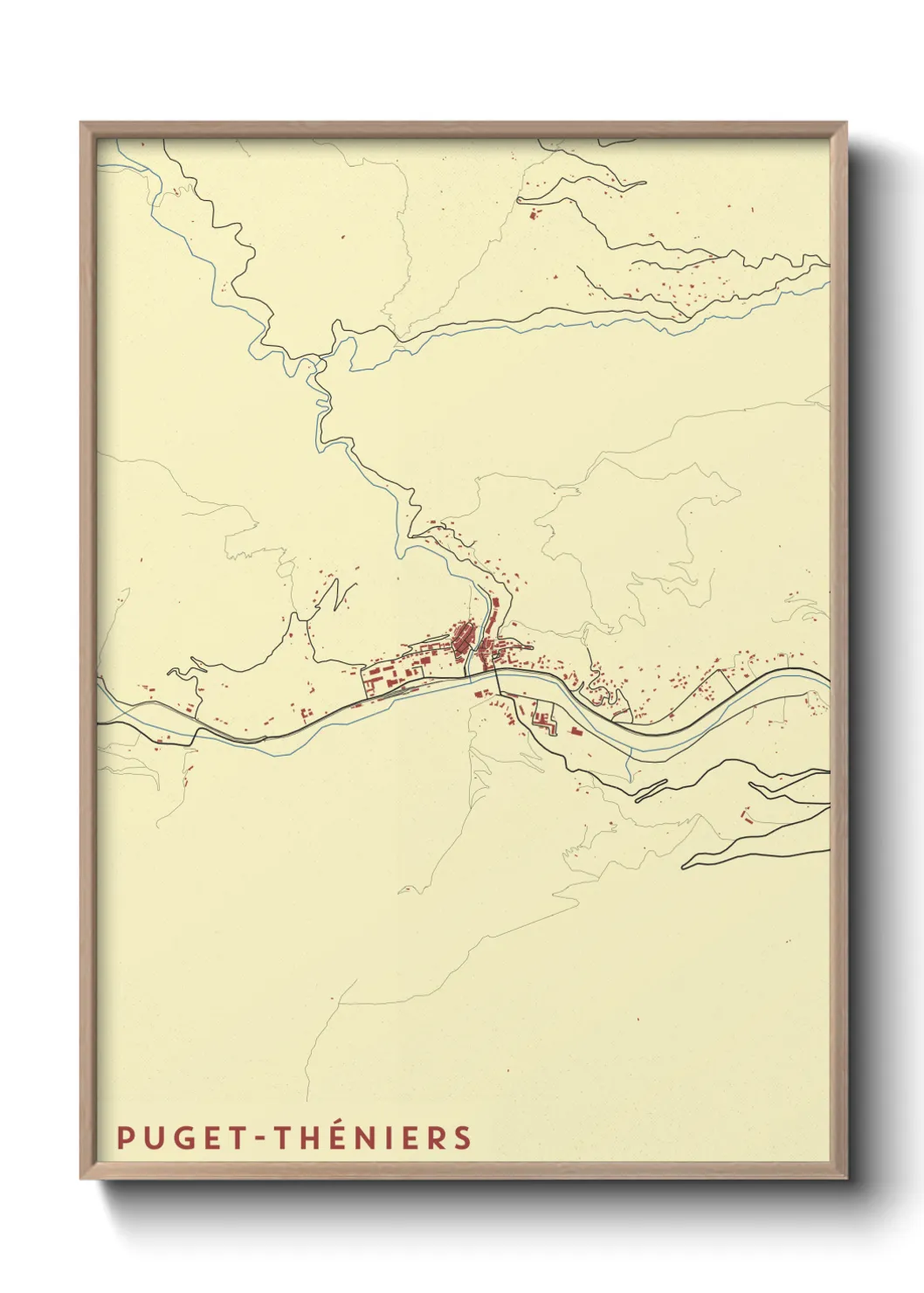 Un poster cartePuget-Théniers