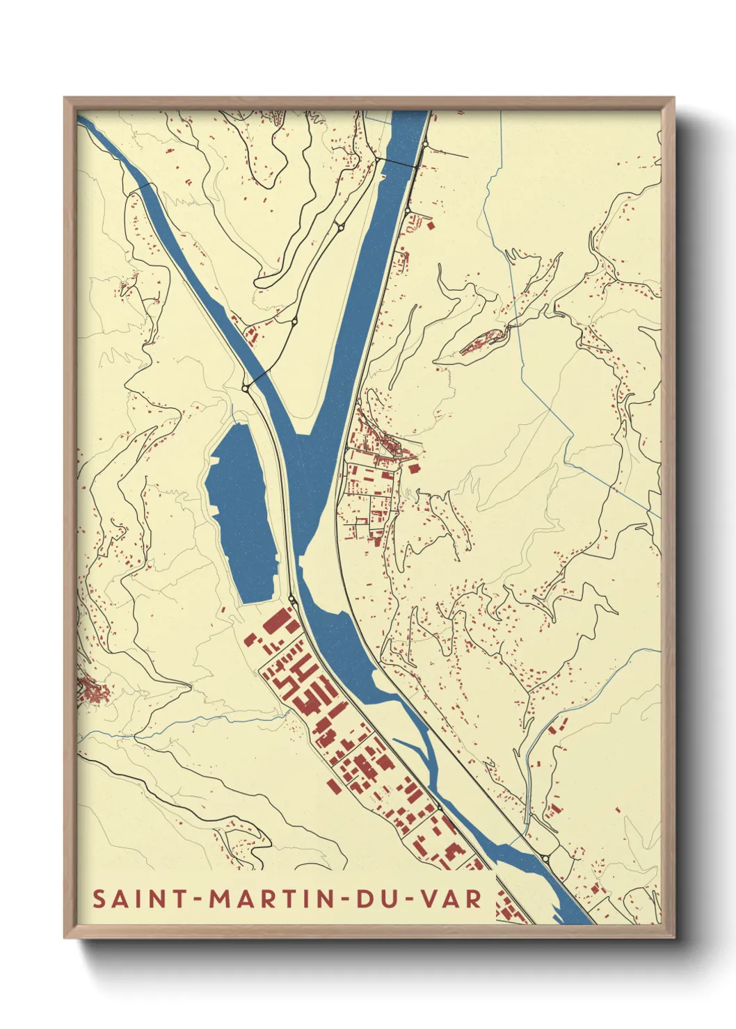 Une affiche de carte sur Saint-Martin-du-Var