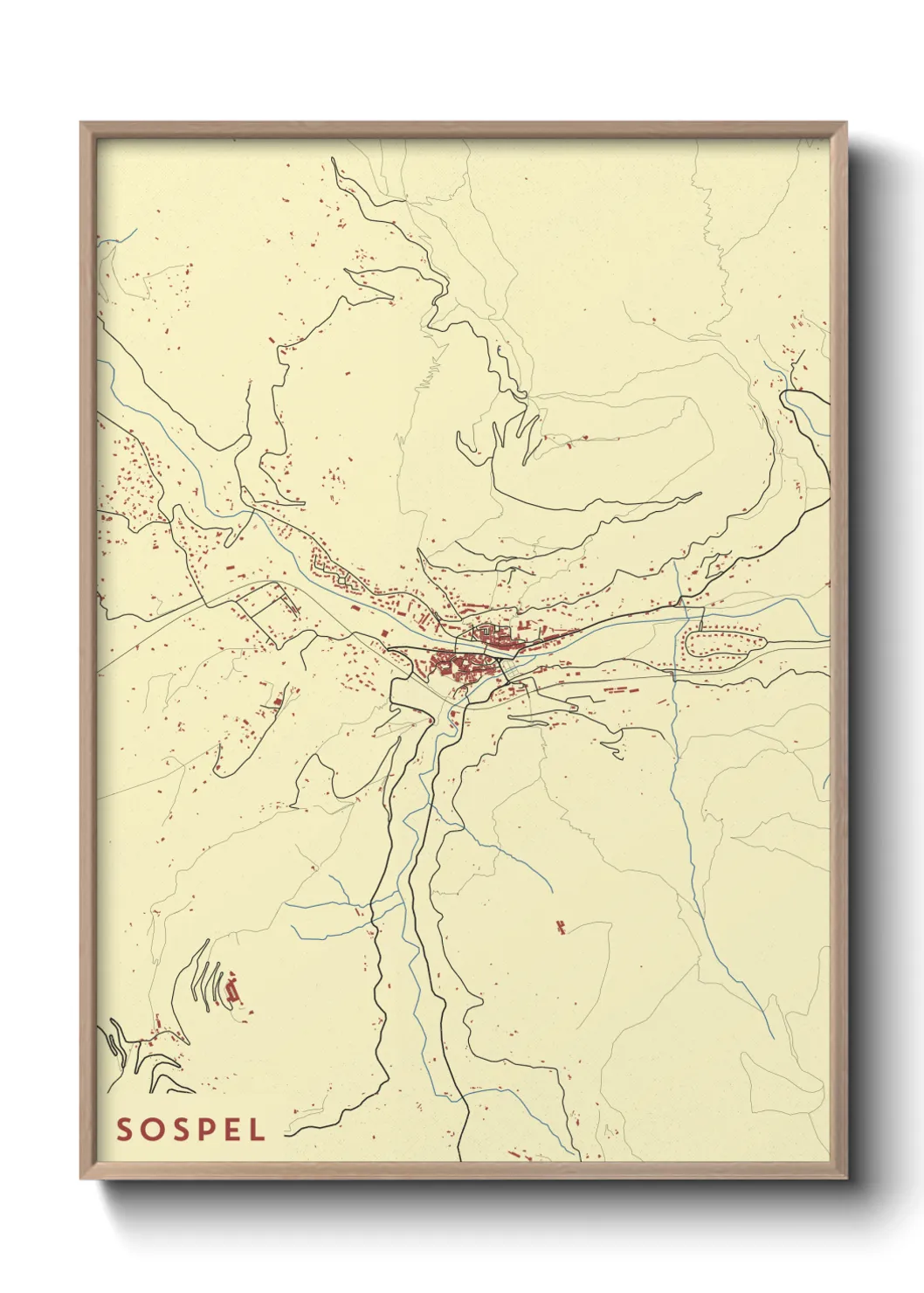 Une affiche de carte sur Sospel
