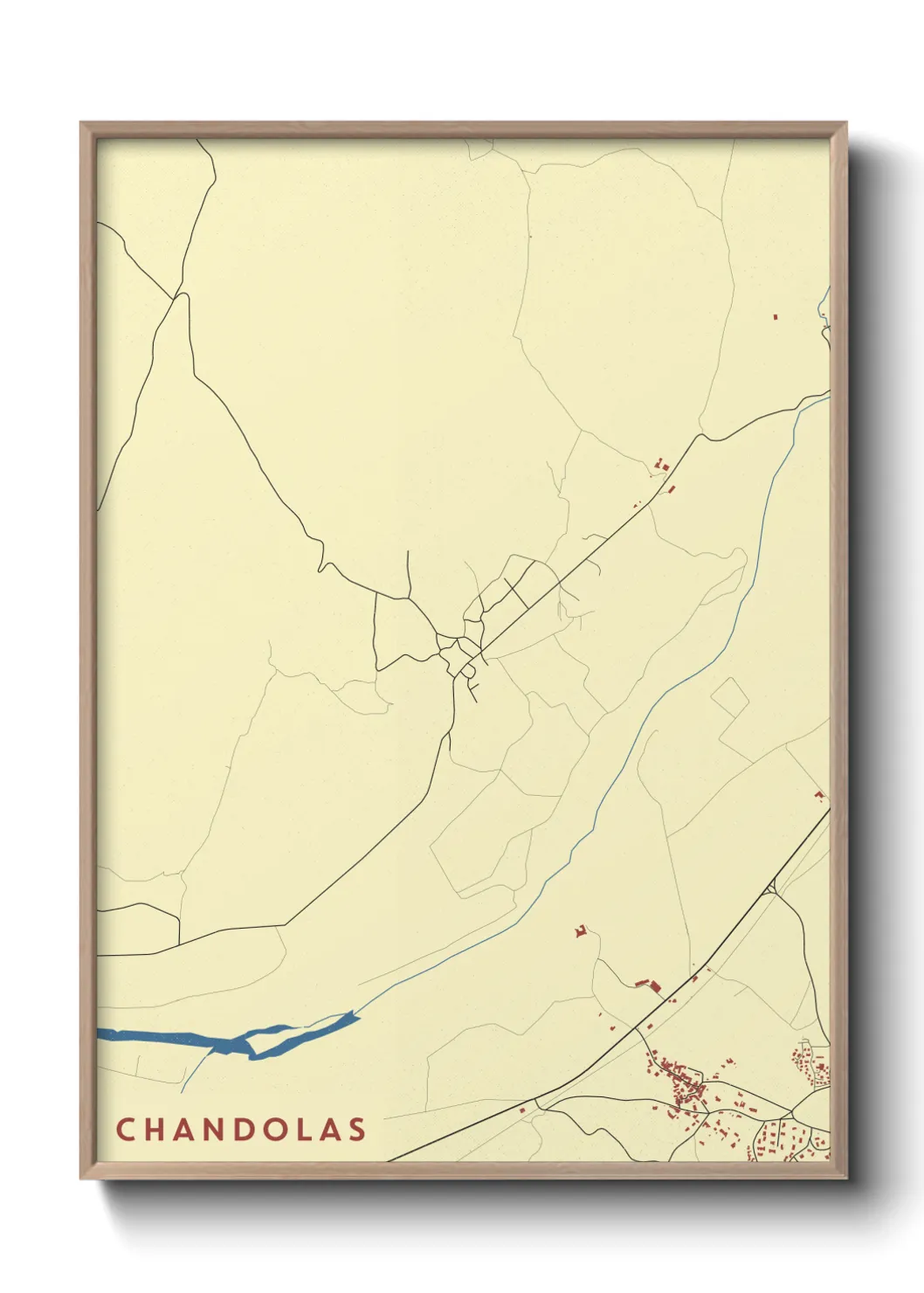 Une affiche de carte sur Chandolas