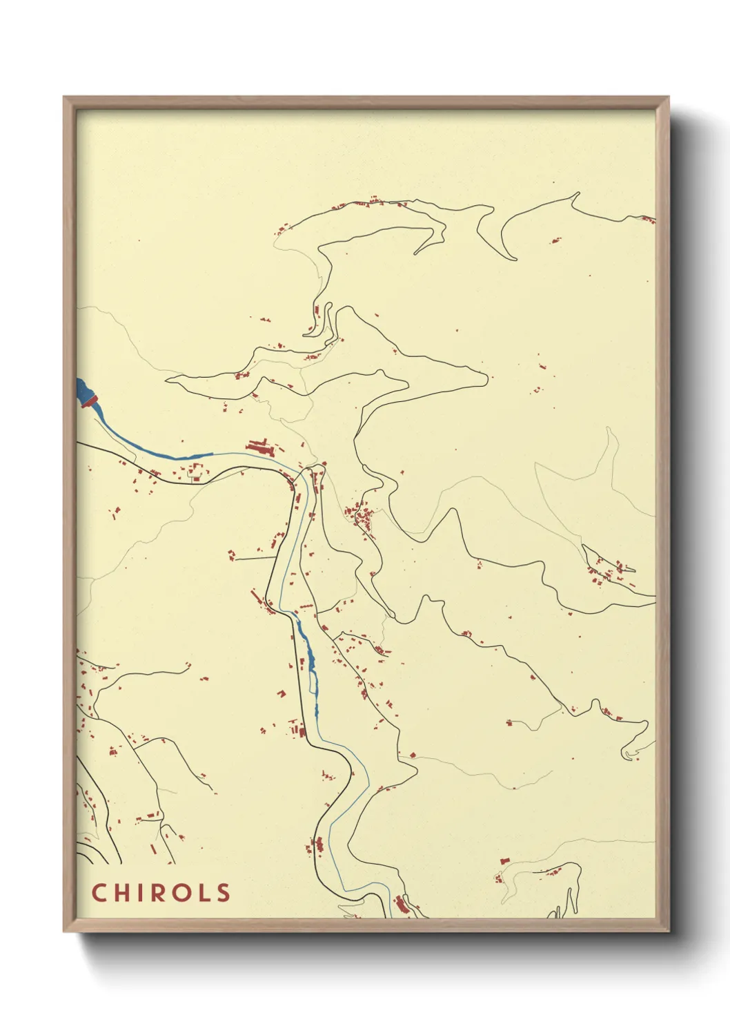 Une affiche de carte sur Chirols