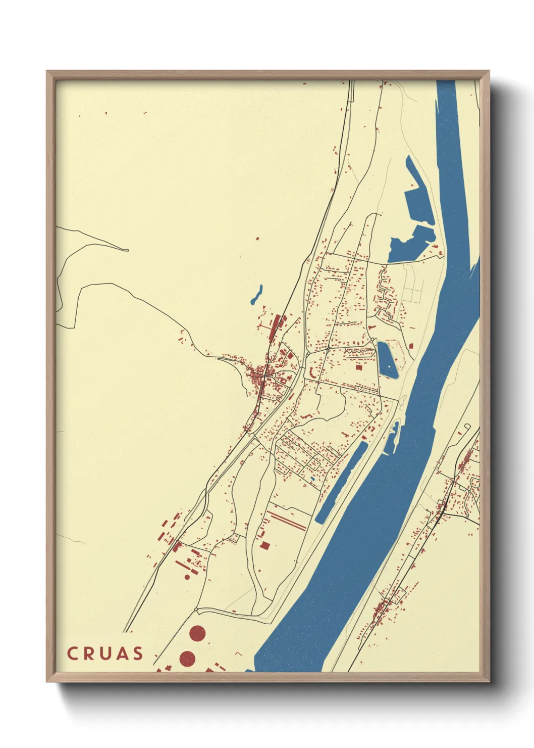 Une affiche de carte sur Cruas